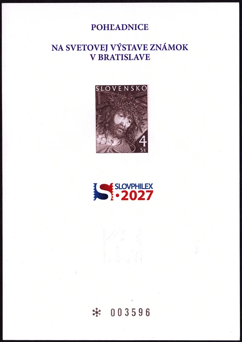 Commemorative Print PT 31 Stations of the Cross with a SLOVPHILEX 2027 overprint